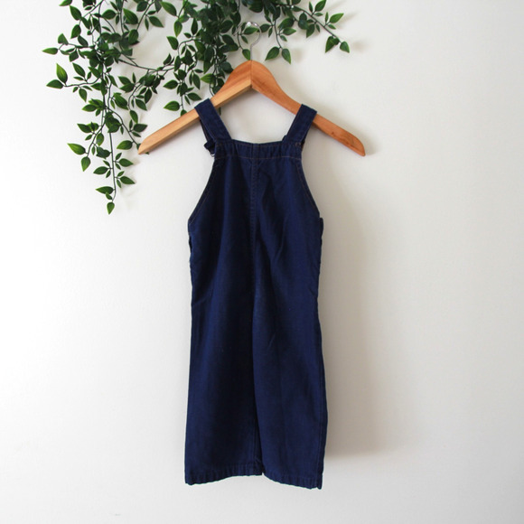 Vintage Kids Children Health Tex Cotton Blue Overalls Size 2T Made In USA - Picture 3 of 4